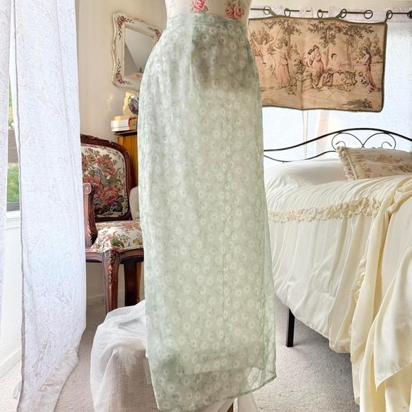 My Michelle Dresses & Skirts - green floral maxi skirt cottagecore my michelle size 9